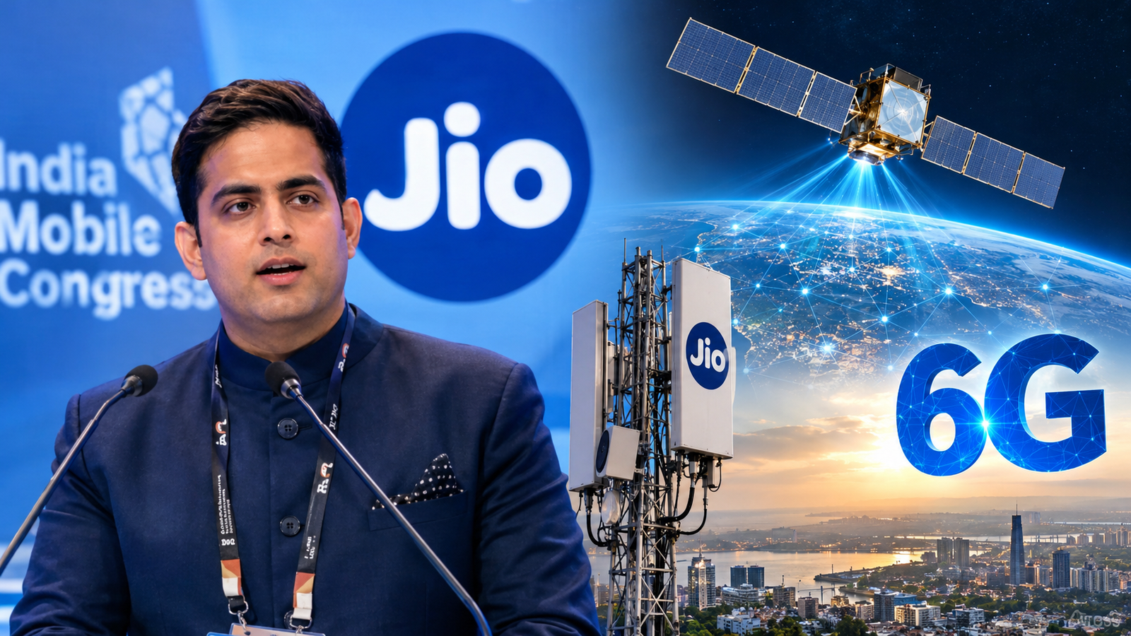 जियो की 6G तकनीक और स्वदेशी सैटेलाइट कनेक्टिविटी की तैयारी को दर्शाती तस्वीर।