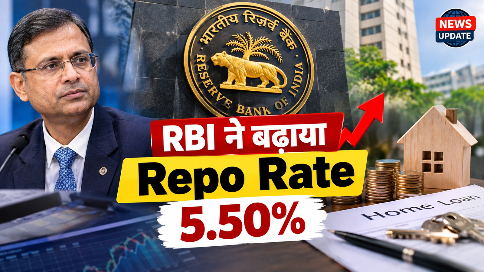 RBI ने Repo Rate में 25 बेसिस